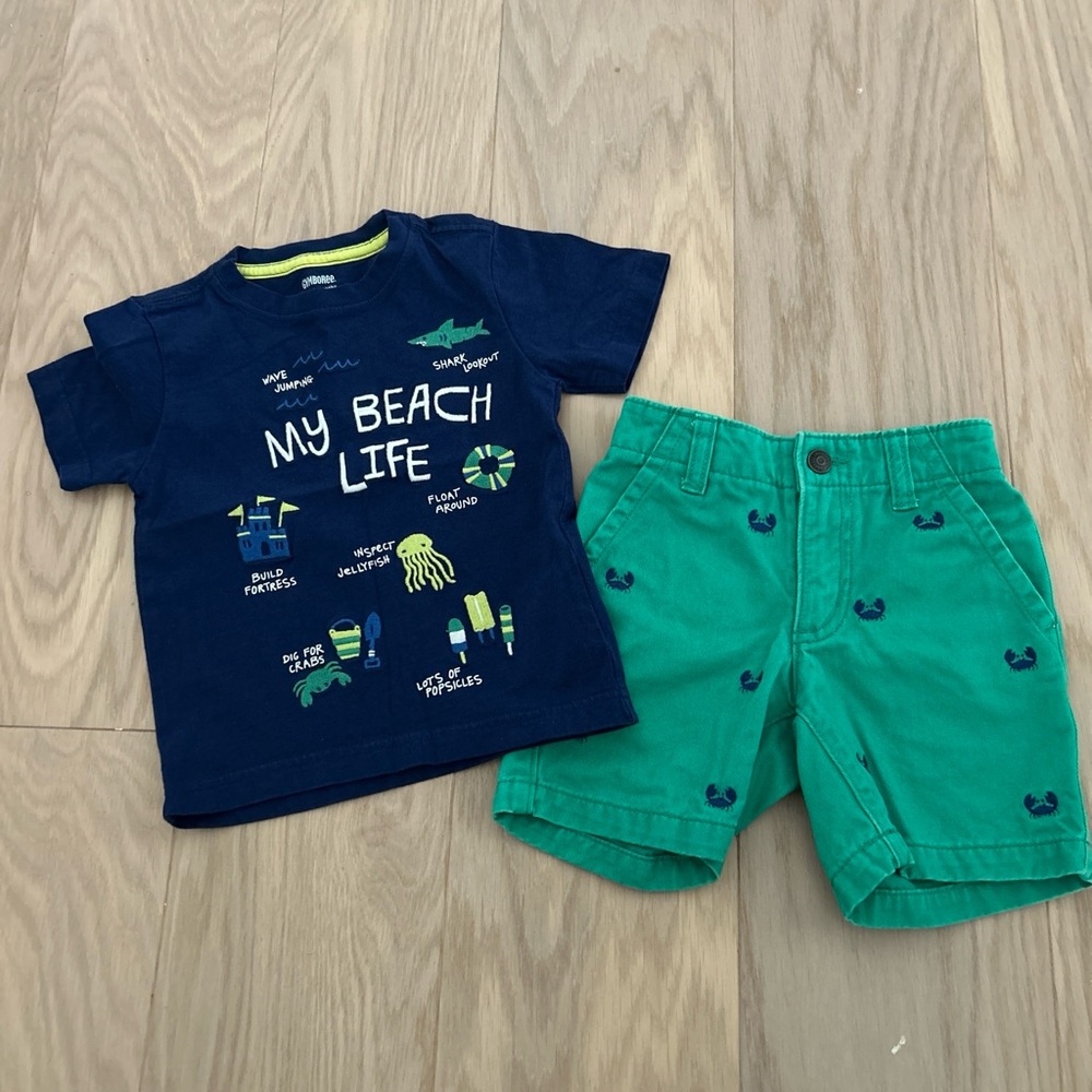 Gymboree Boys Toddler Baby Matching Short Set Beach Life